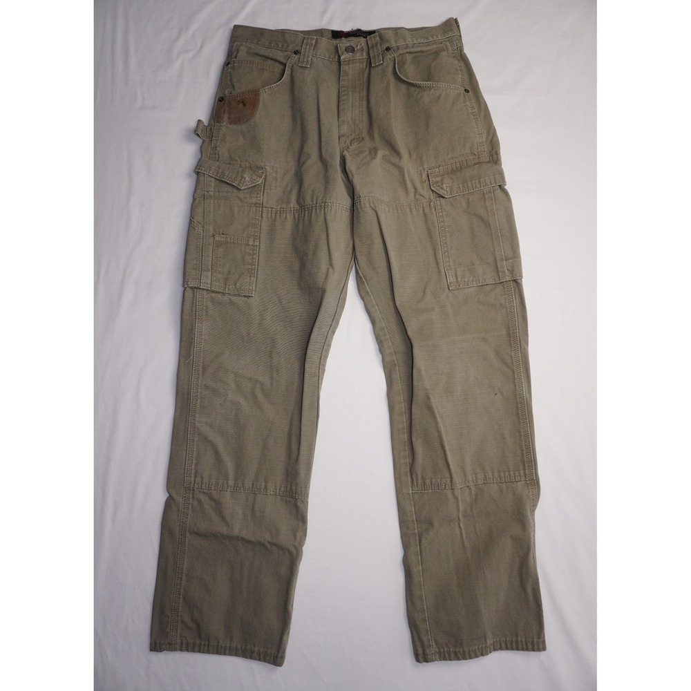 Wrangler 32x34 Brown Ripstop Cargo Work Pants 3W060BR